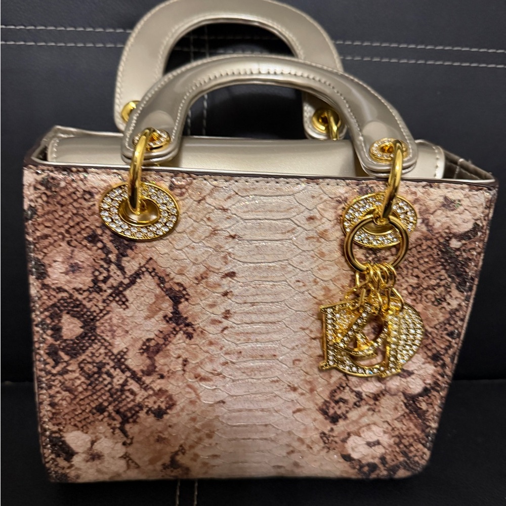 Luxury Python Print Handbag